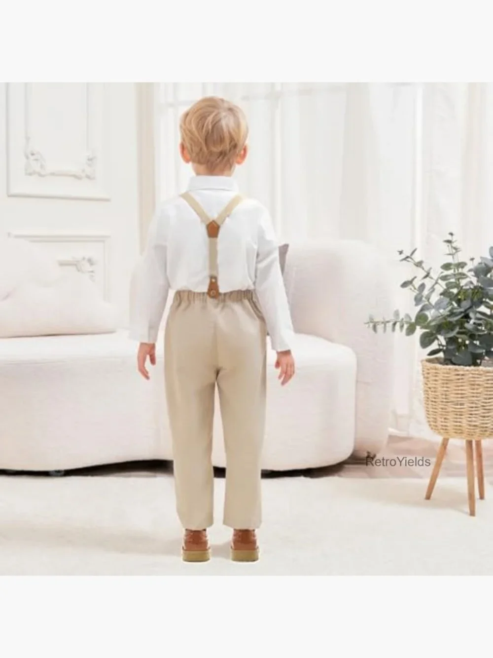 Toddler Boy Dress Outfit - Button Down Shirt & Pants Set - Picture 3 of 7